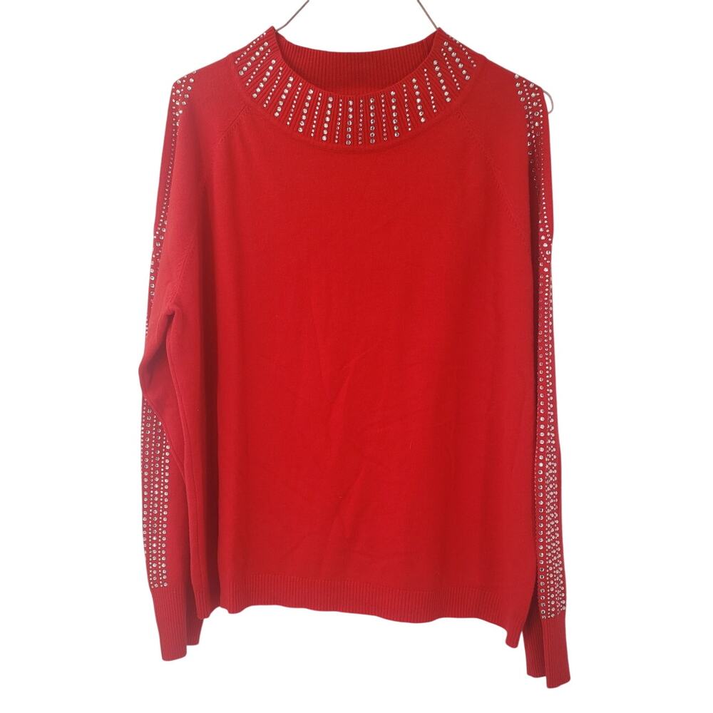 LIV MILANO Long Sleeve Red Shirt Womens size XL Extra Large